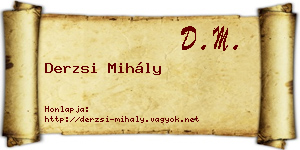 Derzsi Mihály névjegykártya