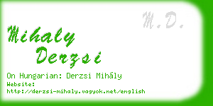 mihaly derzsi business card